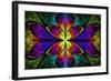 Multicolor Beautiful Fractal Pattern-velirina-Framed Art Print