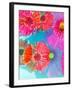 Multicolor Blossom Design from Zinnia, Gerber Daisy and Texture, Photographic Layer Work-Alaya Gadeh-Framed Photographic Print