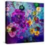 Multicolor Blossoms in Deep Blue Water-Alaya Gadeh-Stretched Canvas