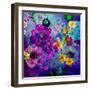 Multicolor Blossoms in Deep Blue Water-Alaya Gadeh-Framed Photographic Print