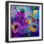 Multicolor Blossoms in Deep Blue Water-Alaya Gadeh-Framed Photographic Print