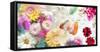 Multicolor Blossoms in Water-Alaya Gadeh-Framed Stretched Canvas