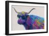 Multicolor Bull-Dan Meneely-Framed Art Print