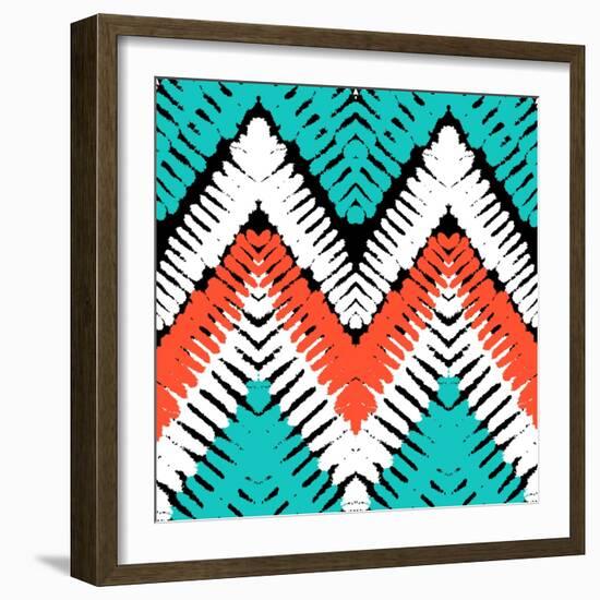 Multicolor Hand Drawn Pattern Zigzag-tukkki-Framed Art Print
