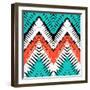 Multicolor Hand Drawn Pattern Zigzag-tukkki-Framed Art Print