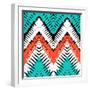 Multicolor Hand Drawn Pattern Zigzag-tukkki-Framed Art Print