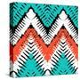 Multicolor Hand Drawn Pattern Zigzag-tukkki-Stretched Canvas