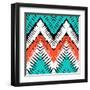 Multicolor Hand Drawn Pattern Zigzag-tukkki-Framed Art Print