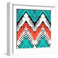 Multicolor Hand Drawn Pattern Zigzag-tukkki-Framed Art Print