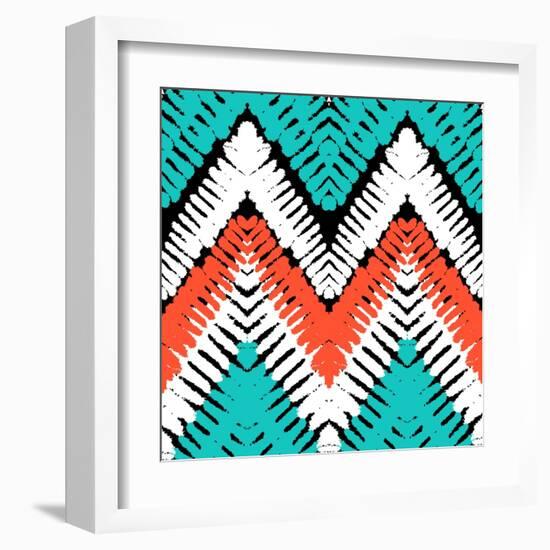 Multicolor Hand Drawn Pattern Zigzag-tukkki-Framed Art Print