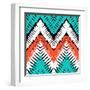 Multicolor Hand Drawn Pattern Zigzag-tukkki-Framed Art Print