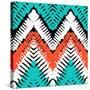 Multicolor Hand Drawn Pattern Zigzag-tukkki-Stretched Canvas