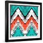 Multicolor Hand Drawn Pattern Zigzag-tukkki-Framed Art Print