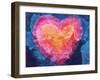 Multicolor Photographic Layer Work from Aqua Paintingm Hand Drawing and Flowers-Alaya Gadeh-Framed Photographic Print