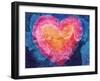 Multicolor Photographic Layer Work from Aqua Paintingm Hand Drawing and Flowers-Alaya Gadeh-Framed Photographic Print