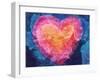 Multicolor Photographic Layer Work from Aqua Paintingm Hand Drawing and Flowers-Alaya Gadeh-Framed Photographic Print