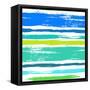 Multicolor Striped Pattern with Brushed Lines-tukkki-Framed Stretched Canvas