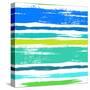 Multicolor Striped Pattern with Brushed Lines-tukkki-Stretched Canvas