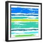 Multicolor Striped Pattern with Brushed Lines-tukkki-Framed Art Print