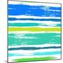 Multicolor Striped Pattern with Brushed Lines-tukkki-Mounted Art Print