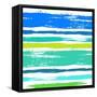 Multicolor Striped Pattern with Brushed Lines-tukkki-Framed Stretched Canvas
