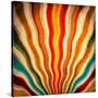 Multicolor Sunbeams Grunge Background. A Vintage Poster-molodec-Stretched Canvas