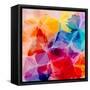 Multicolored Background Watercolor Painting-epic44-Framed Stretched Canvas