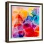 Multicolored Background Watercolor Painting-epic44-Framed Art Print