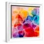 Multicolored Background Watercolor Painting-epic44-Framed Art Print