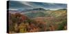 Multicolored fall panoramic landscape, Wasatch Mountains, near Park City and Midway, Utah, USA.-Howie Garber-Stretched Canvas