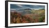 Multicolored fall panoramic landscape, Wasatch Mountains, near Park City and Midway, Utah, USA.-Howie Garber-Framed Photographic Print