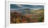 Multicolored fall panoramic landscape, Wasatch Mountains, near Park City and Midway, Utah, USA.-Howie Garber-Framed Photographic Print