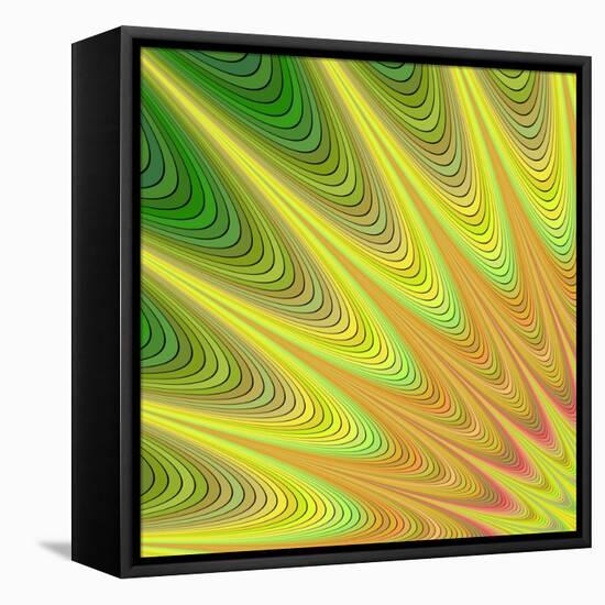 Multicolored Fractal Digital Art Design-David Zydd-Framed Stretched Canvas