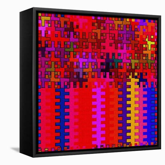 Multicolored  Interlock-Ruth Palmer-Framed Stretched Canvas