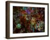 Multicolored Kaleidoscope Abstract Background-Zurbagan-Framed Art Print