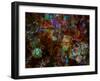 Multicolored Kaleidoscope Abstract Background-Zurbagan-Framed Art Print