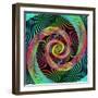 Multicolored Spiral Fractal Design Background-David Zydd-Framed Photographic Print