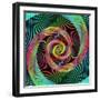 Multicolored Spiral Fractal Design Background-David Zydd-Framed Photographic Print