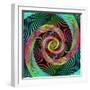 Multicolored Spiral Fractal Design Background-David Zydd-Framed Photographic Print