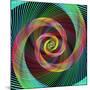 Multicolored Spiral Fractal Design Background-David Zydd-Mounted Photographic Print