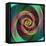 Multicolored Spiral Fractal Design Background-David Zydd-Framed Stretched Canvas