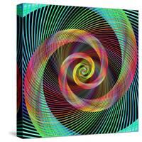 Multicolored Spiral Fractal Design Background-David Zydd-Stretched Canvas