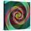 Multicolored Spiral Fractal Design Background-David Zydd-Stretched Canvas