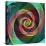 Multicolored Spiral Fractal Design Background-David Zydd-Stretched Canvas