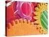 Multicolored Watch Gears-Micro Discovery-Stretched Canvas