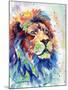 Multicolour Lion-Sarah Stribbling-Mounted Art Print