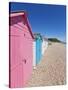 Multicoloured Beach Huts at Seaton, Devon Heritage Coast, UNESCO World Heritage Site, England-Neale Clarke-Stretched Canvas