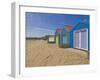 Multicoloured Beach Huts, Morfa Gors Beach, Borth Fawr, Llyn Peninsula, Gwynedd, North Wales-Neale Clarke-Framed Photographic Print