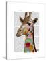 Multicoloured Giraffe-Fab Funky-Stretched Canvas