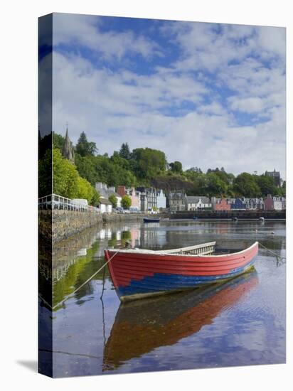 Multicoloured Houses and Small Boats in the Harbour at Tobermory, Balamory, Mull, Scotland, UK-Neale Clarke-Stretched Canvas